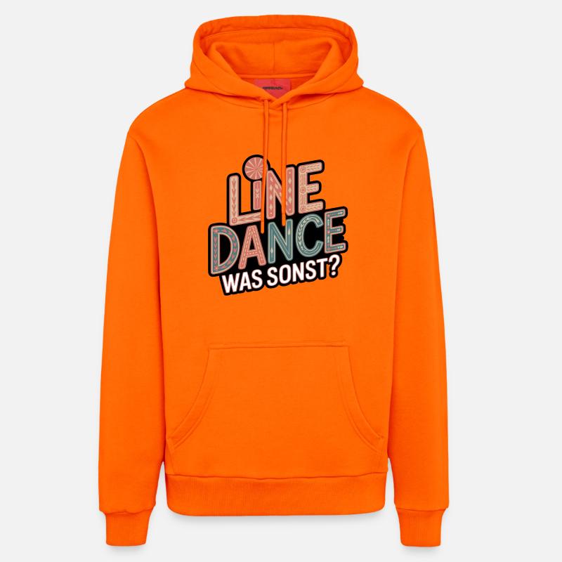 Danse en ligne Quoi d’autre ? - Sweat à capuche bio décontracté fabriqué en UE - SUNSET ORANGE