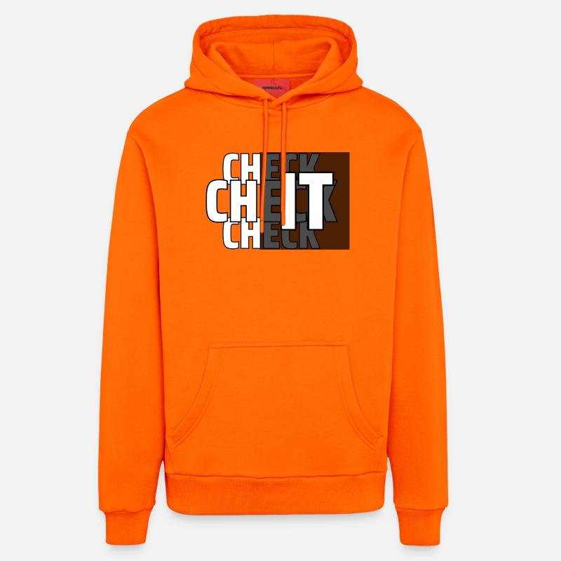 REGARDE - Sweat à capuche bio décontracté fabriqué en UE - SUNSET ORANGE