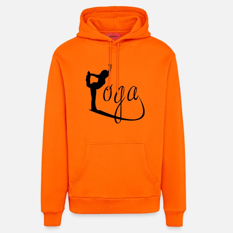 yoga - Sweat à capuche bio décontracté fabriqué en UE - SUNSET ORANGE