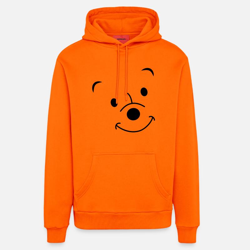 Ours qui rit - Sweat à capuche bio décontracté fabriqué en UE - SUNSET ORANGE