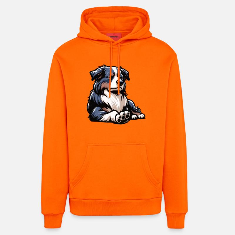 Berger australien Aussie Aussie Propriétaires Aussies - Sweat à capuche bio décontracté fabriqué en UE - SUNSET ORANGE