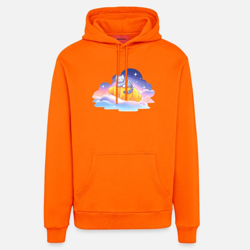 Un chaton dans le nuage rêve - Sweat à capuche bio décontracté fabriqué en UE - SUNSET ORANGE