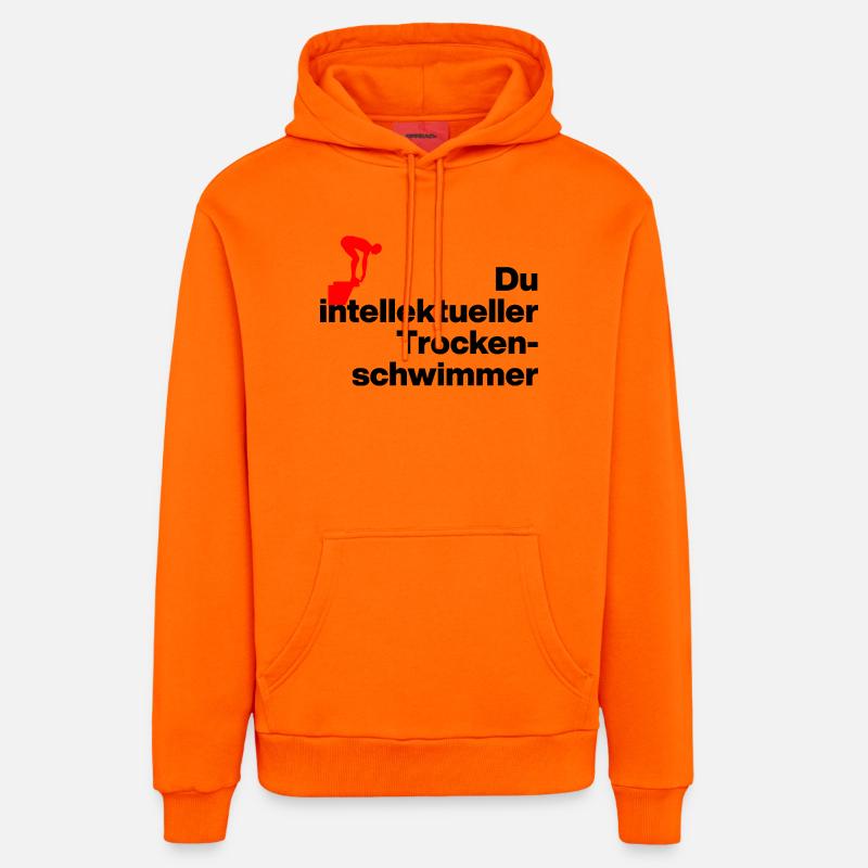 ESPÈCE DE NAGEUR SEC INTELLIGENT. SARCASME - Sweat à capuche bio décontracté fabriqué en UE - SUNSET ORANGE