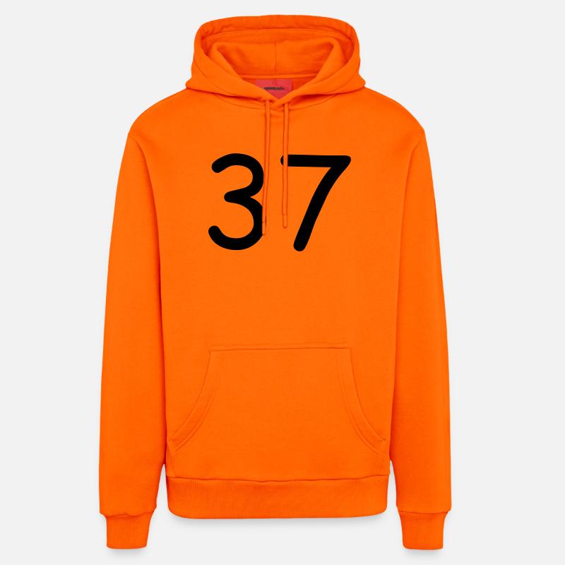 37 - Sweat à capuche bio décontracté fabriqué en UE - SUNSET ORANGE