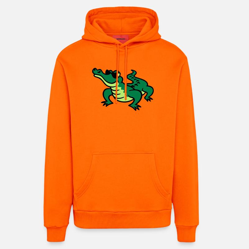 Cool Croc - Sweat à capuche bio décontracté fabriqué en UE - SUNSET ORANGE