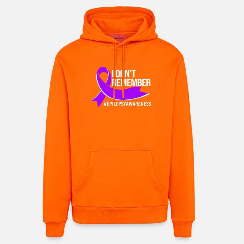 Épilepsie - Sweat à capuche bio décontracté fabriqué en UE - SUNSET ORANGE