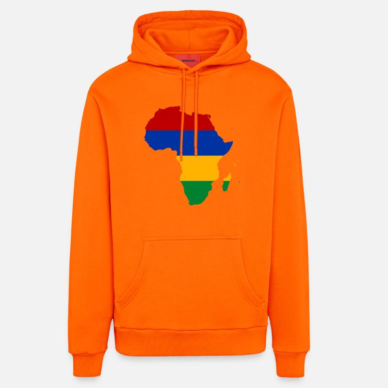 Mauritius_Flagge_Afrika - Sweat à capuche bio décontracté fabriqué en UE - SUNSET ORANGE