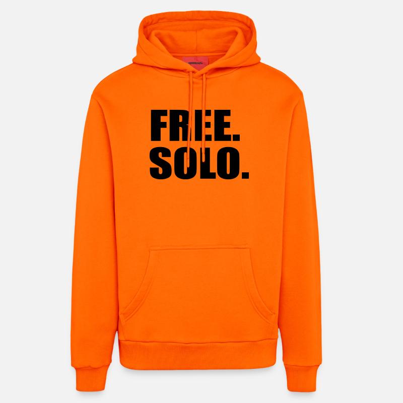 escalade - Sweat à capuche bio décontracté fabriqué en UE - SUNSET ORANGE