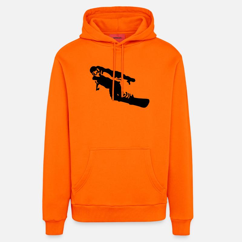 snowboarder - Sweat à capuche bio décontracté fabriqué en UE - SUNSET ORANGE