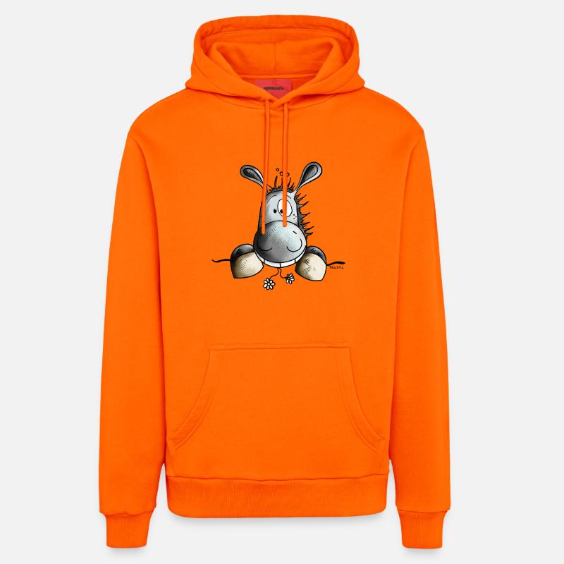 Mignon Âne - Sweat à capuche bio décontracté fabriqué en UE - SUNSET ORANGE