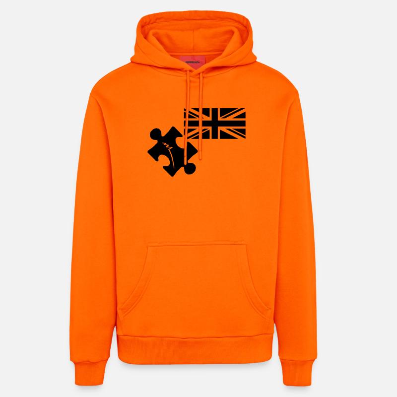 Puzzle John Spilsbury - Sweat à capuche bio décontracté fabriqué en UE - SUNSET ORANGE