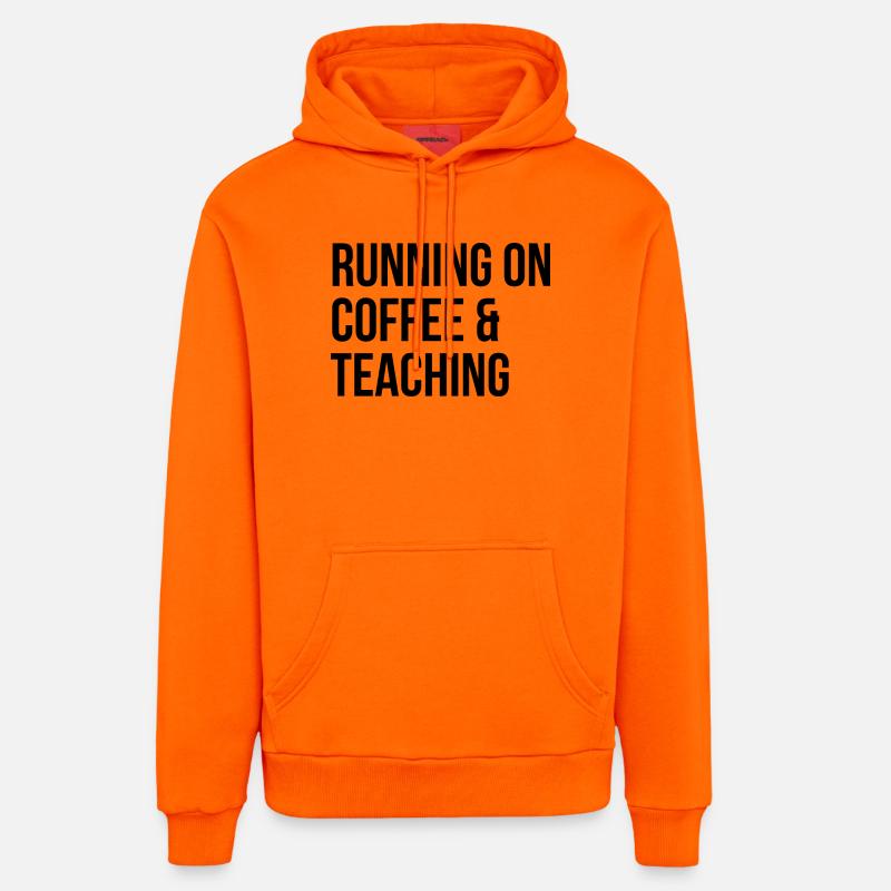Professeur - Sweat à capuche bio décontracté fabriqué en UE - SUNSET ORANGE