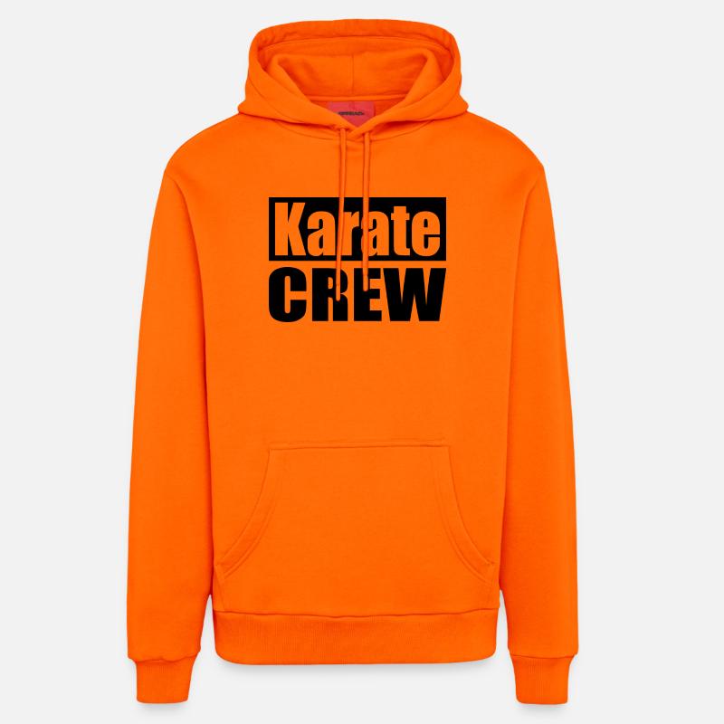 Équipe de Karaté - Sweat à capuche bio décontracté fabriqué en UE - SUNSET ORANGE