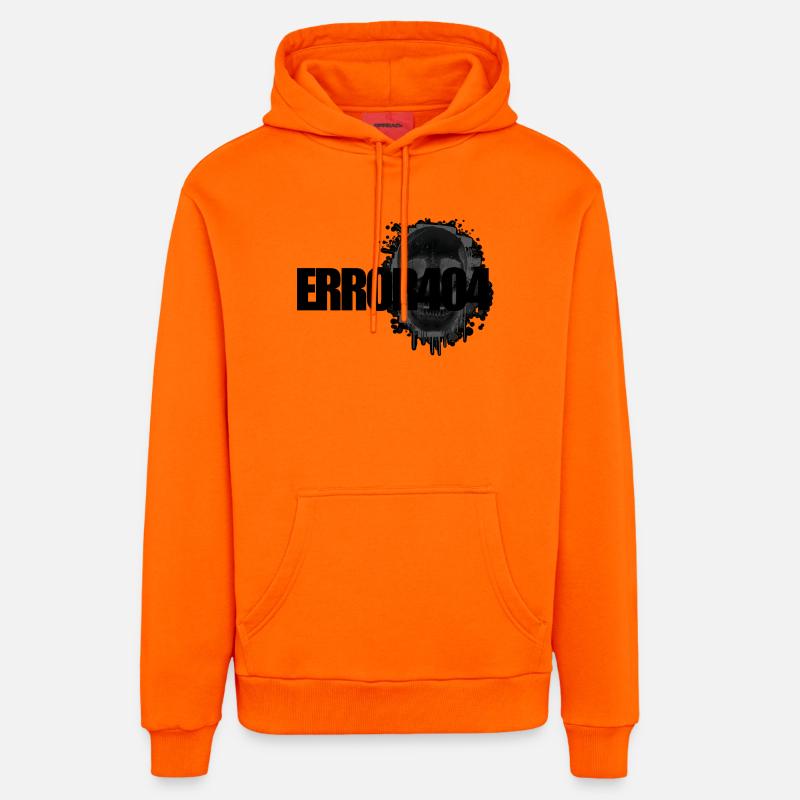 Éclaboussures de graffiti de crâne - Sweat à capuche bio décontracté fabriqué en UE - SUNSET ORANGE