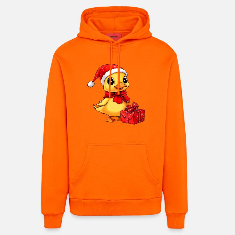 Noël de canard - Sweat à capuche bio décontracté fabriqué en UE - SUNSET ORANGE
