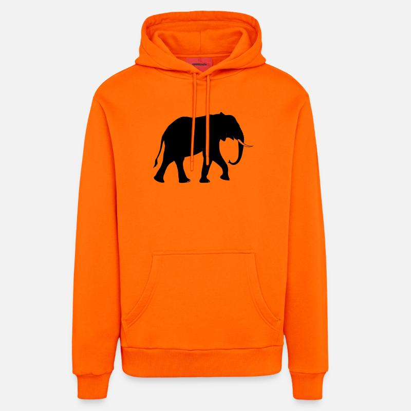 Éclipse Solaire Géométrique Impression Abstraite - Sweat à capuche bio décontracté fabriqué en UE - SUNSET ORANGE