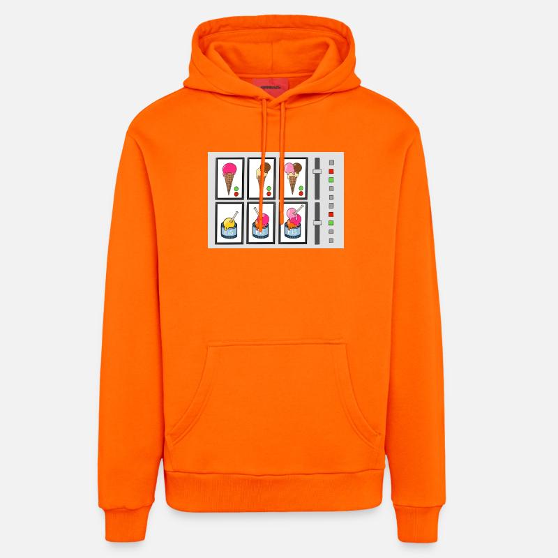 Machine à crème glacée - Sweat à capuche bio décontracté fabriqué en UE - SUNSET ORANGE
