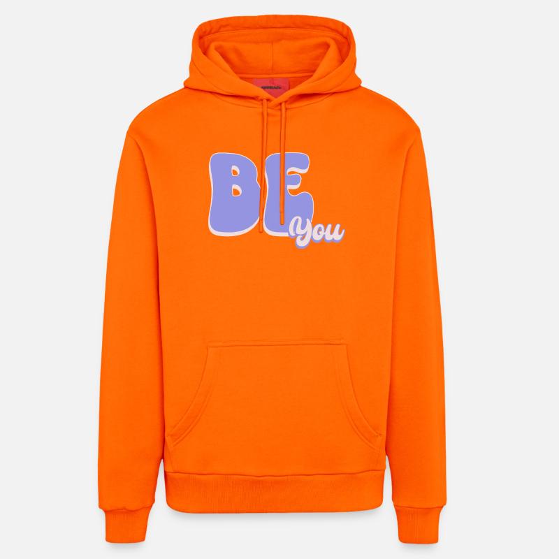 Sois juste TOI - Sweat à capuche bio décontracté fabriqué en UE - SUNSET ORANGE