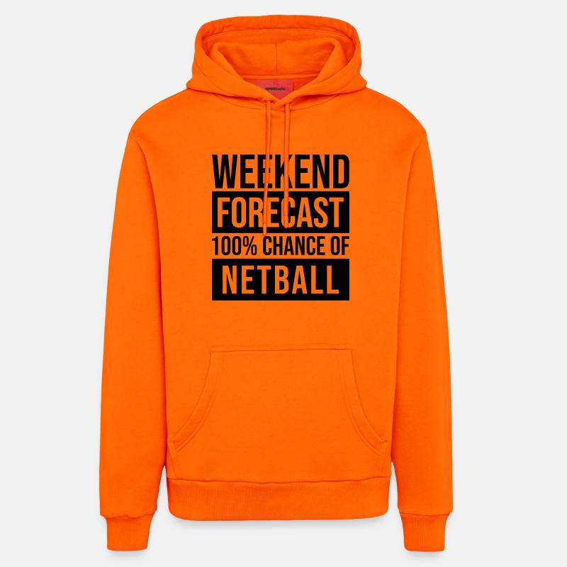 Netball - Sweat à capuche bio décontracté fabriqué en UE - SUNSET ORANGE
