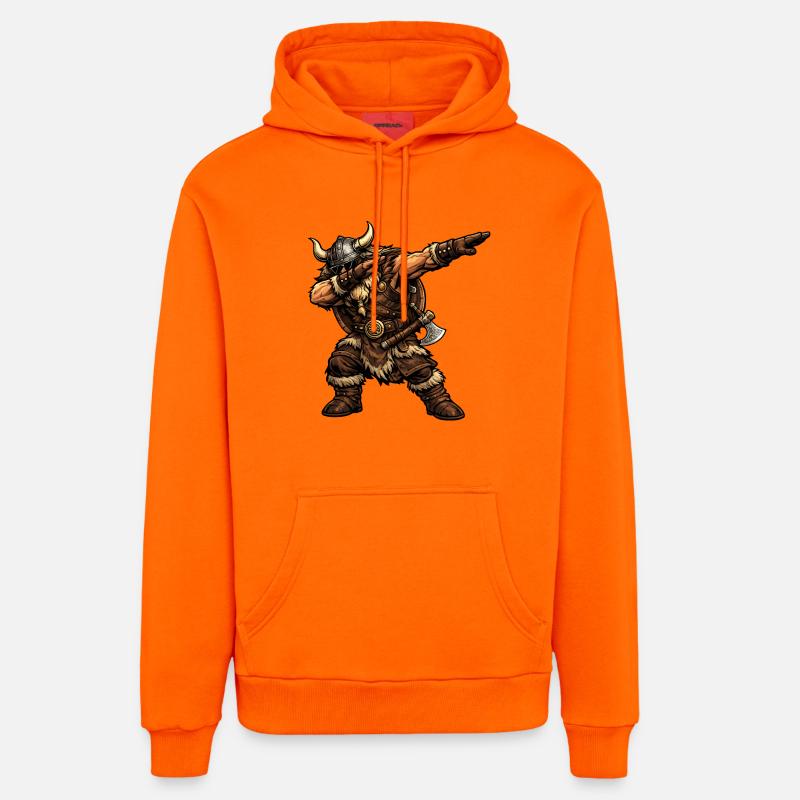 Dab des Vikings - Sweat à capuche bio décontracté fabriqué en UE - SUNSET ORANGE