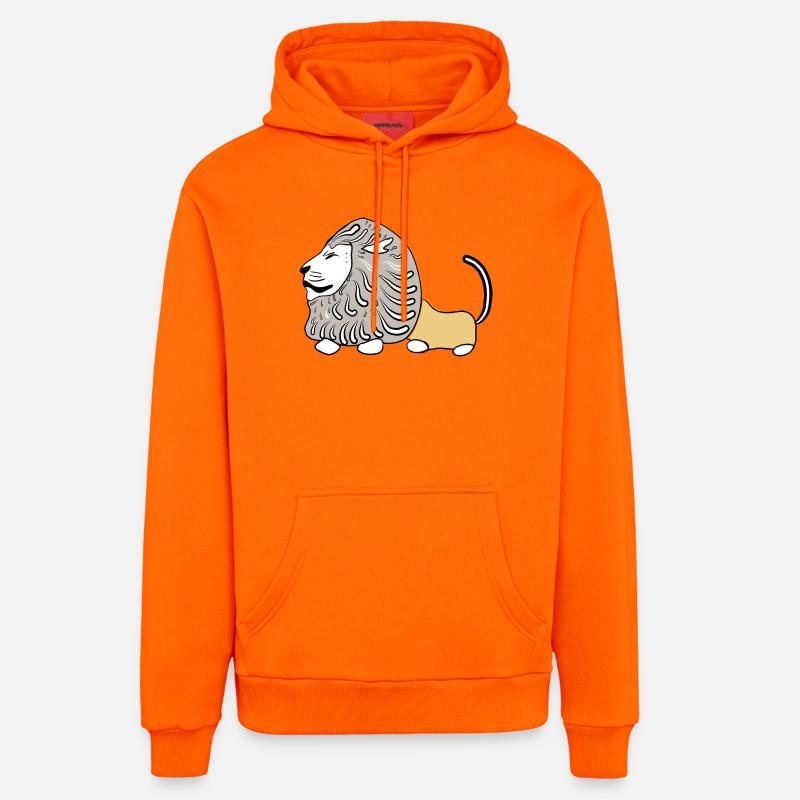 LION VECTER - Sweat à capuche bio décontracté fabriqué en UE - SUNSET ORANGE