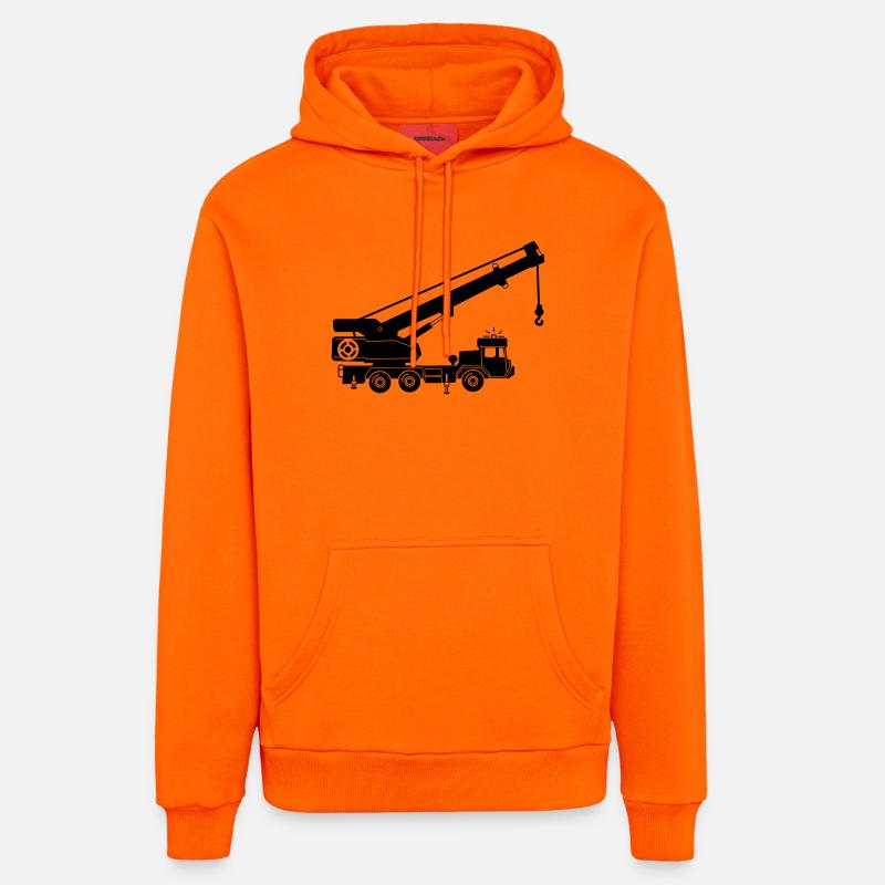 Kranwagen oder Abschleppwagen - Organic Relaxed Hoodie Made in EU - SUNSET ORANGE
