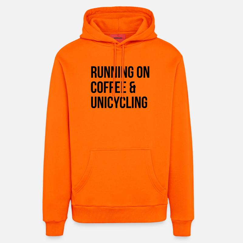 monocycle - Sweat à capuche bio décontracté fabriqué en UE - SUNSET ORANGE