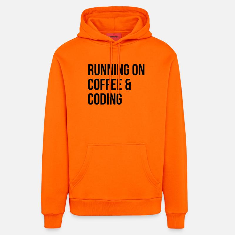 Codierung Codierung Codierung - Organic Relaxed Hoodie Made in EU - SUNSET ORANGE