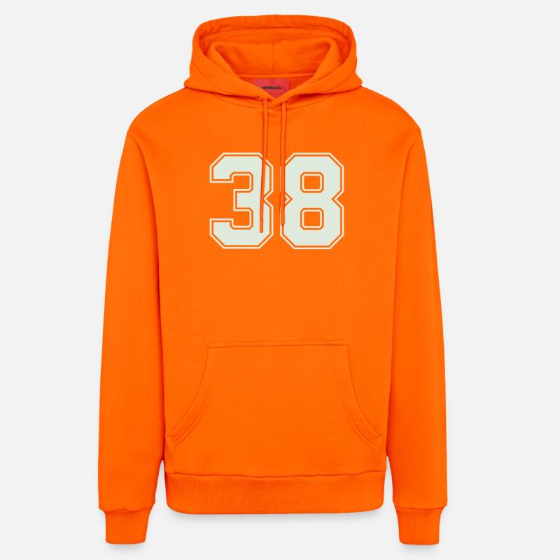 38- - Sweat à capuche bio décontracté fabriqué en UE - SUNSET ORANGE