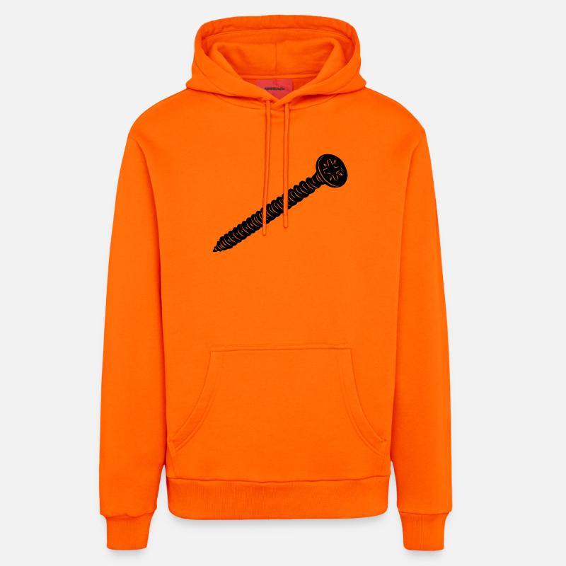 Vis pour bouchon - Sweat à capuche bio décontracté fabriqué en UE - SUNSET ORANGE