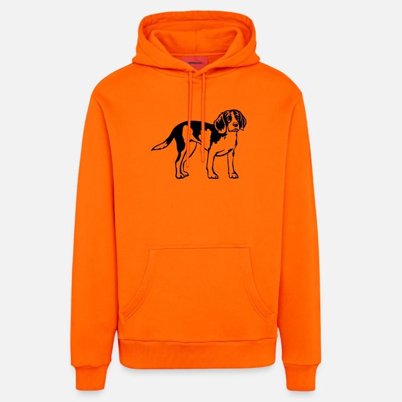 Beagle - Sweat à capuche bio décontracté fabriqué en UE - SUNSET ORANGE
