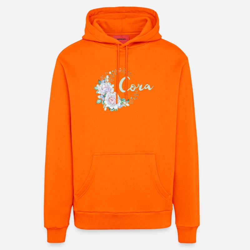 Pour Cora - Sweat à capuche bio décontracté fabriqué en UE - SUNSET ORANGE