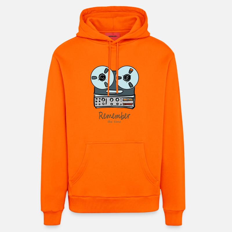 RememberTonband - Sweat à capuche bio décontracté fabriqué en UE - SUNSET ORANGE