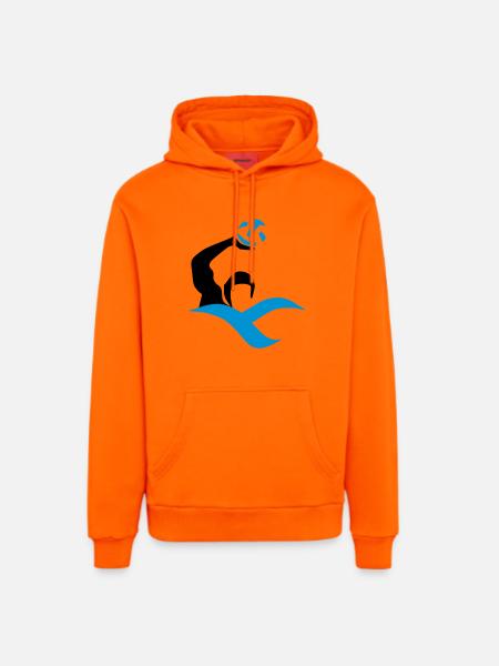 waterpolo - Organic Relaxed Hoodie Made in EU - SUNSET ORANGE