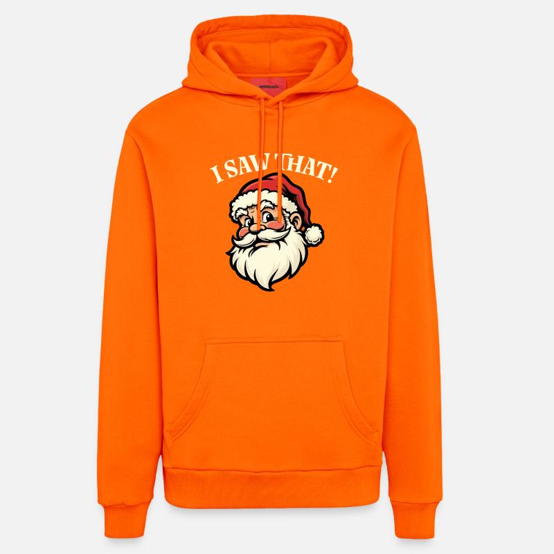 J’ai vu ça - Père Noël - Sweat à capuche bio décontracté fabriqué en UE - SUNSET ORANGE