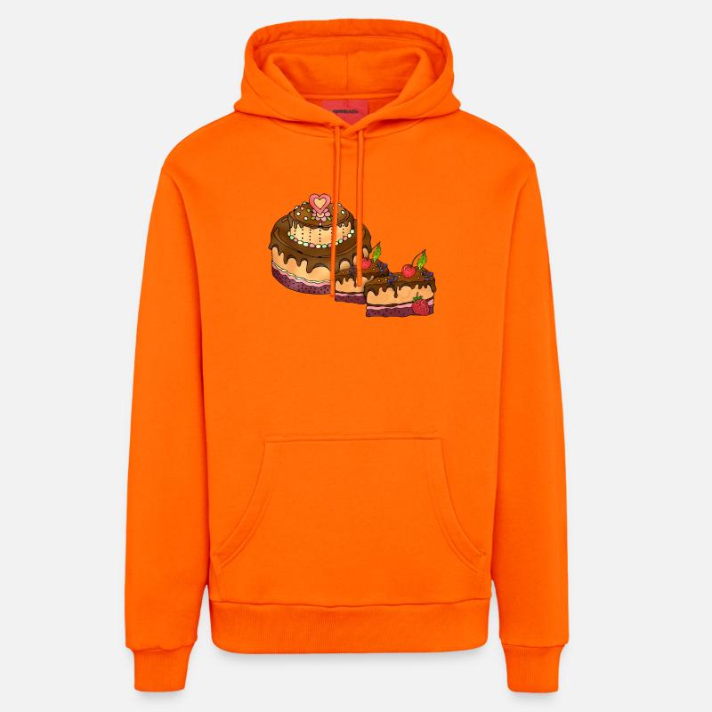 Gâteau - Sweat à capuche bio décontracté fabriqué en UE - SUNSET ORANGE