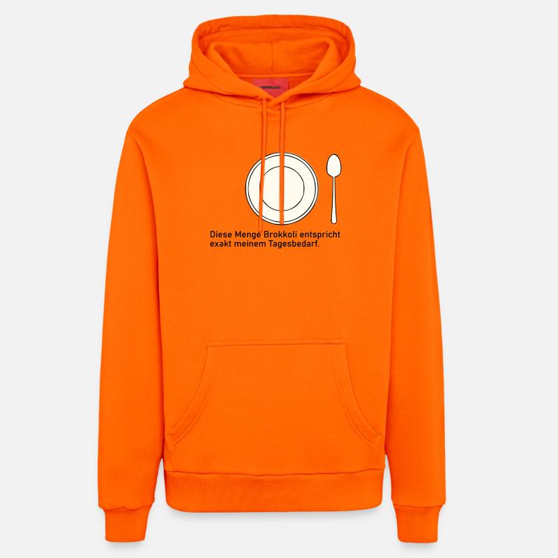 Valeur quotidienne du brocoli - Sweat à capuche bio décontracté fabriqué en UE - SUNSET ORANGE