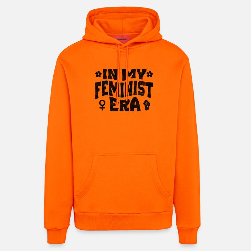 À mon époque féministe - Sweat à capuche bio décontracté fabriqué en UE - SUNSET ORANGE
