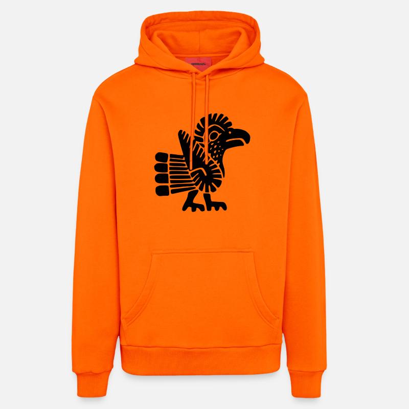 oiseau Maya - Sweat à capuche bio décontracté fabriqué en UE - SUNSET ORANGE
