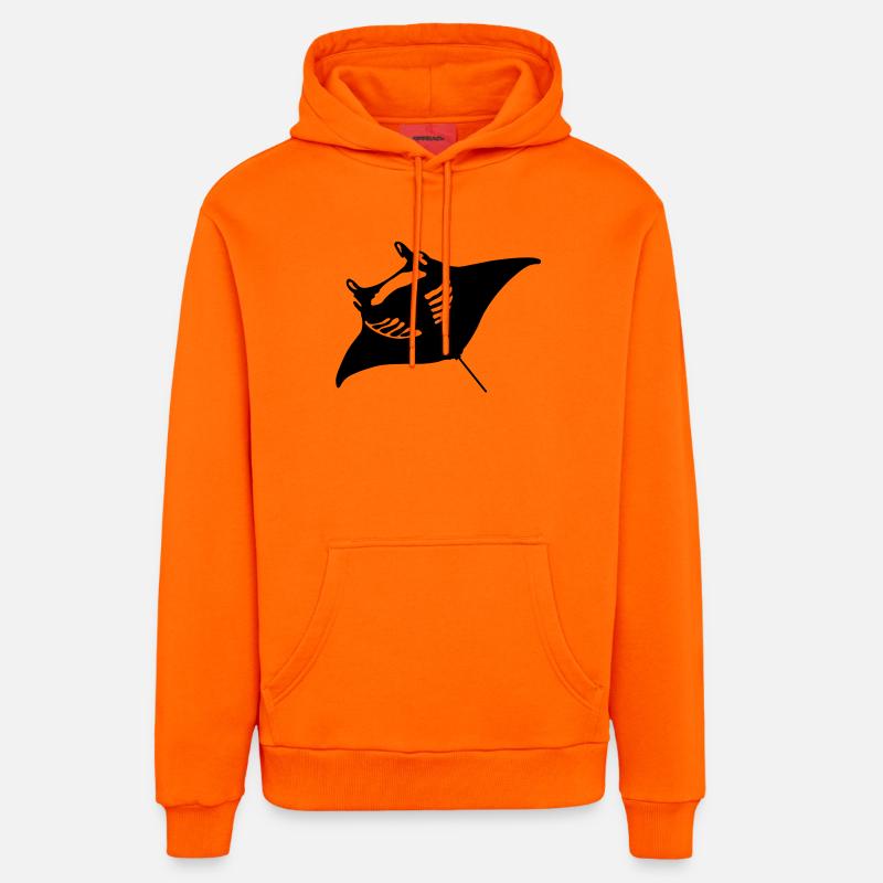 Teufelsrochen - Organic Relaxed Hoodie Made in EU - SUNSET ORANGE