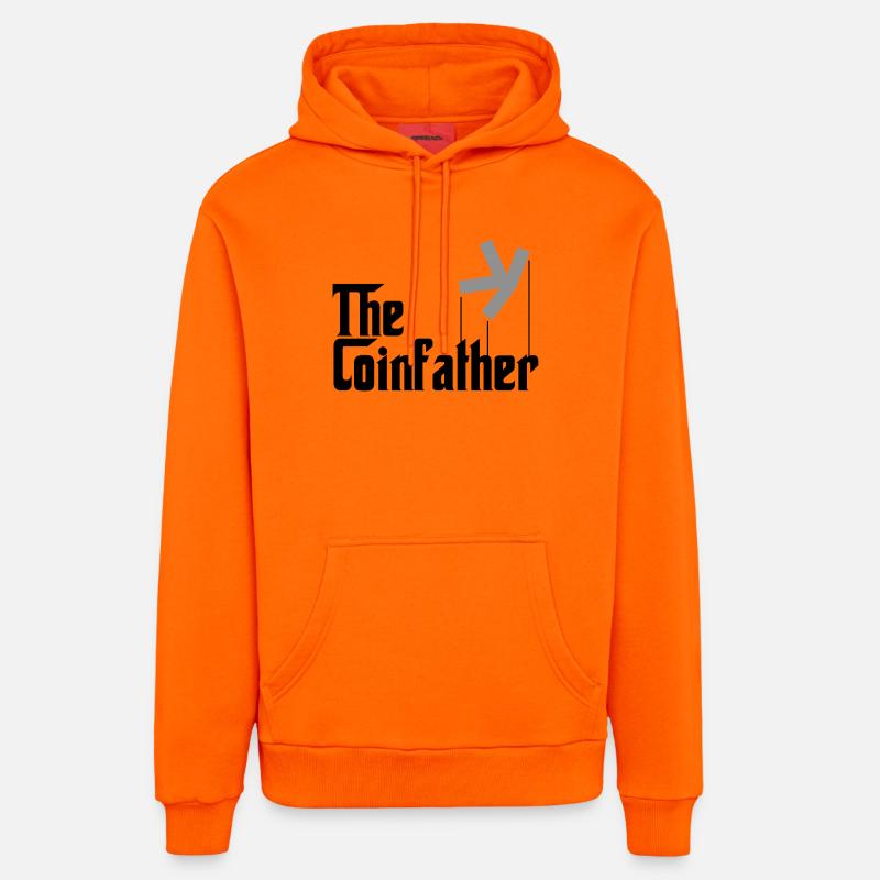 Kaspa KAS Crypto - Sweat à capuche bio décontracté fabriqué en UE - SUNSET ORANGE