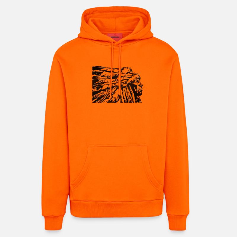 Chief - Sweat à capuche bio décontracté fabriqué en UE - SUNSET ORANGE