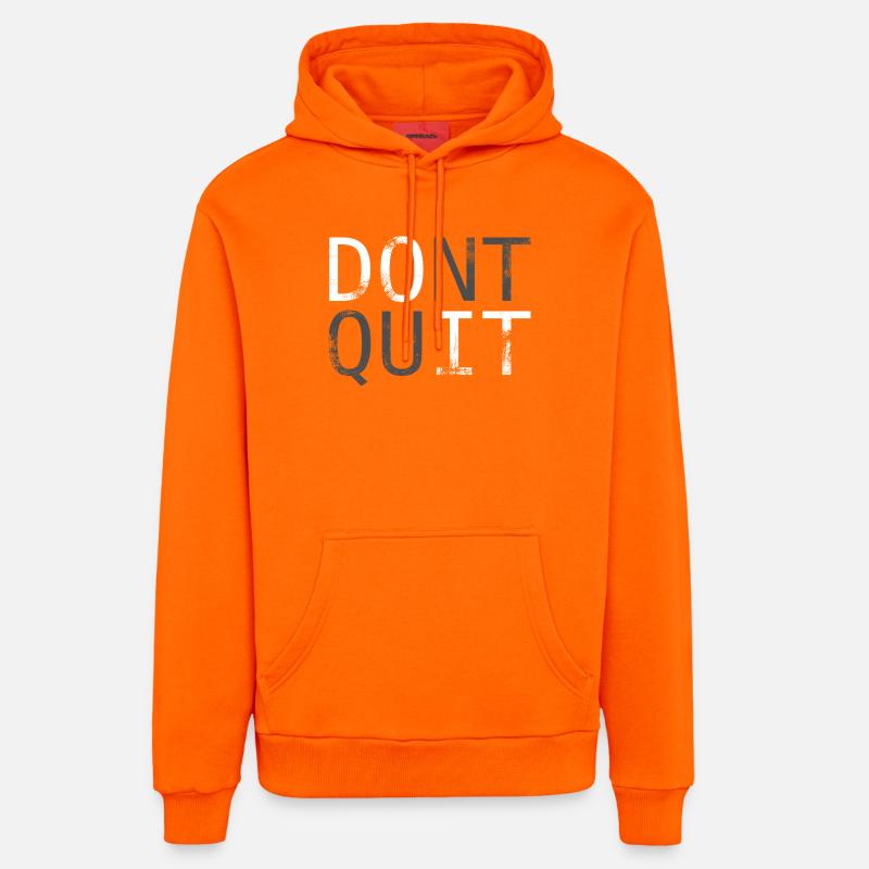 N’arrêtez pas de parler de motivation - Sweat à capuche bio décontracté fabriqué en UE - SUNSET ORANGE