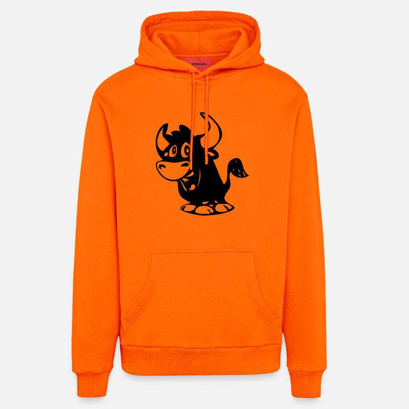 Bull - Sweat à capuche bio décontracté fabriqué en UE - SUNSET ORANGE