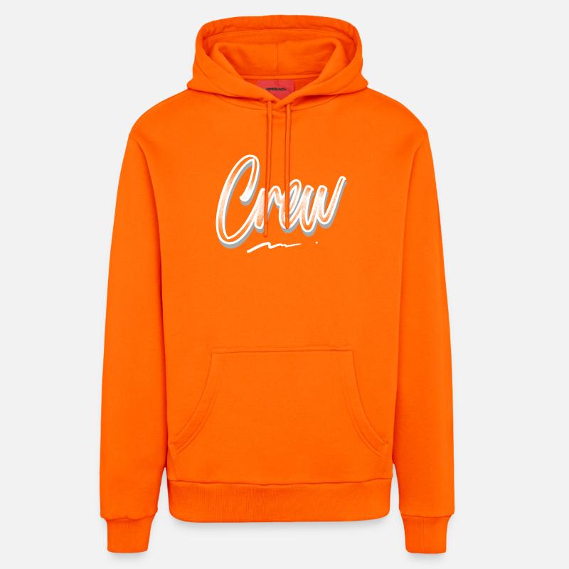 Équipage - Sweat à capuche bio décontracté fabriqué en UE - SUNSET ORANGE