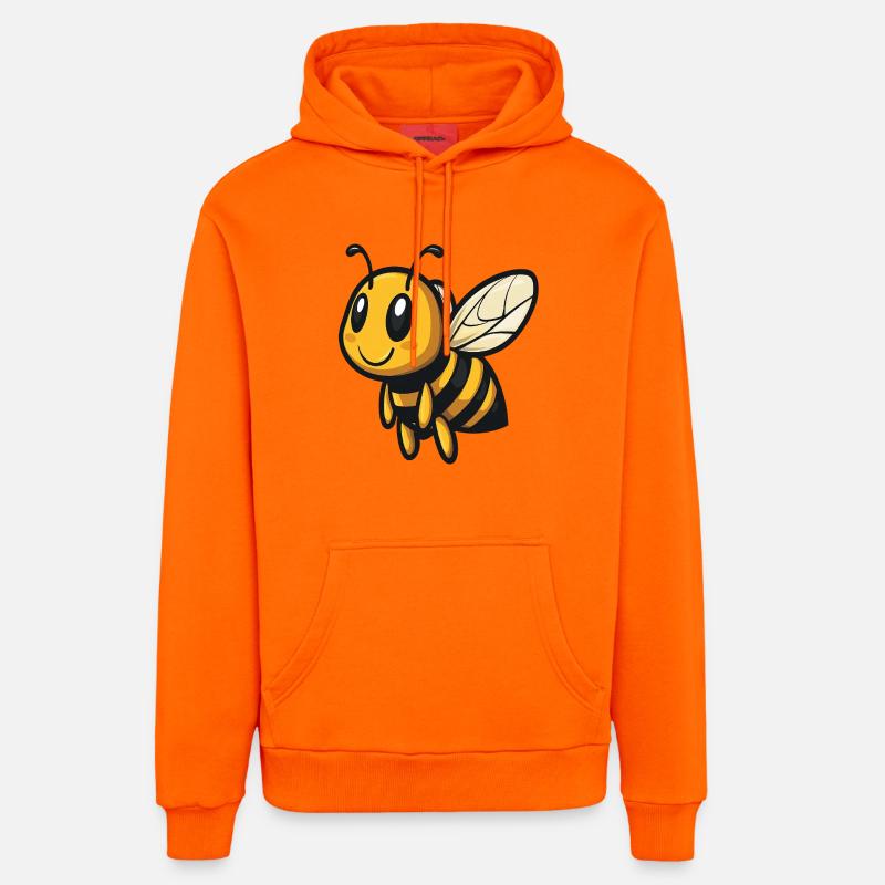 Abeille douce et occupée :) - Sweat à capuche bio décontracté fabriqué en UE - SUNSET ORANGE