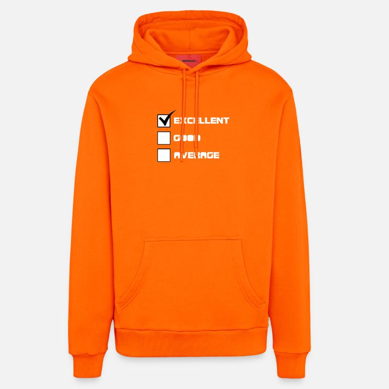 Excellente - Sweat à capuche bio décontracté fabriqué en UE - SUNSET ORANGE