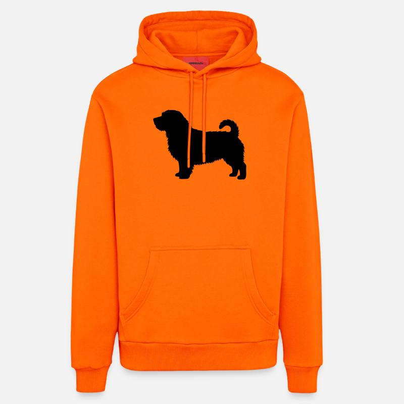 Silhouette du Norfolk Terrier - Sweat à capuche bio décontracté fabriqué en UE - SUNSET ORANGE