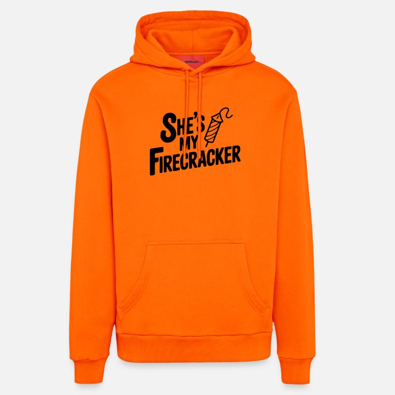 C’est mon pétard - Sweat à capuche bio décontracté fabriqué en UE - SUNSET ORANGE