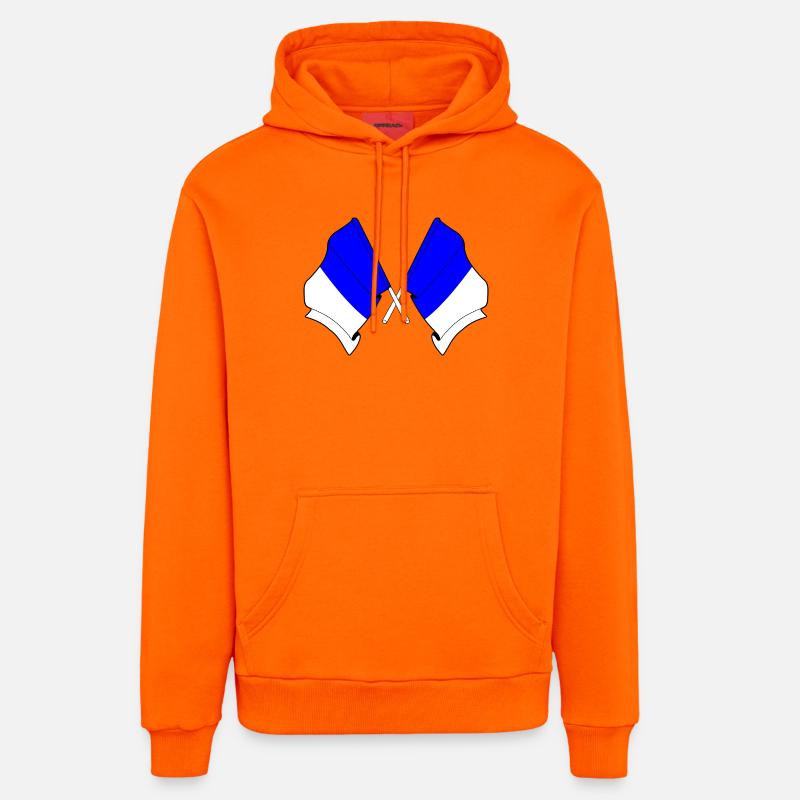 Spa Twin Flags - Sweat à capuche bio décontracté fabriqué en UE - SUNSET ORANGE